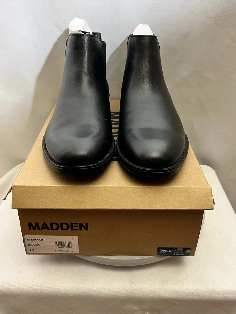 Madden M-Maxxinn Black Chelsea Ankle Boots Men 13 New In Box